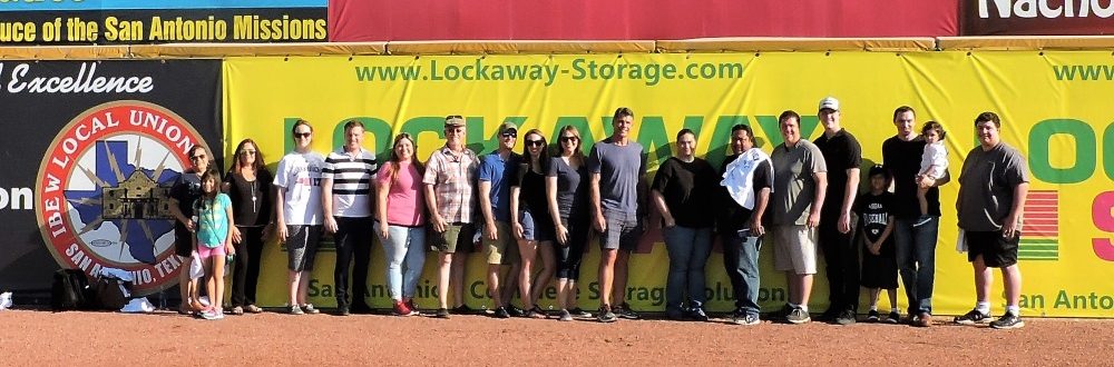 Lockaway Storage San Antonio team at the SA MIssions game.