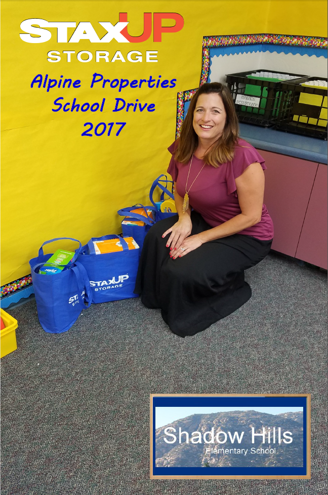 staxup storage team collecting school supplies